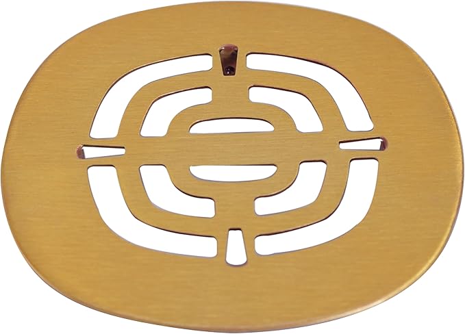 Westbrass A316-18 4-1/2" OD Brass Snap-in Shower Strainer Grid Drain Cover, Brushed Bronze
