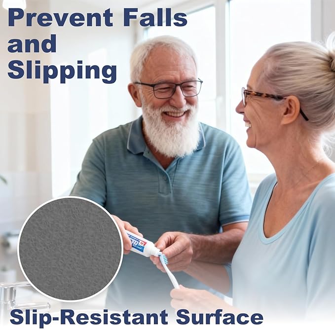 28 PCS Shower Floor Non Slip Stickers with Strong Adhesive, Invisible & Durable Anti Slip Shower Stickers with Scraper for Bath Tub, Pools and Stairs(Grey,Wavy)