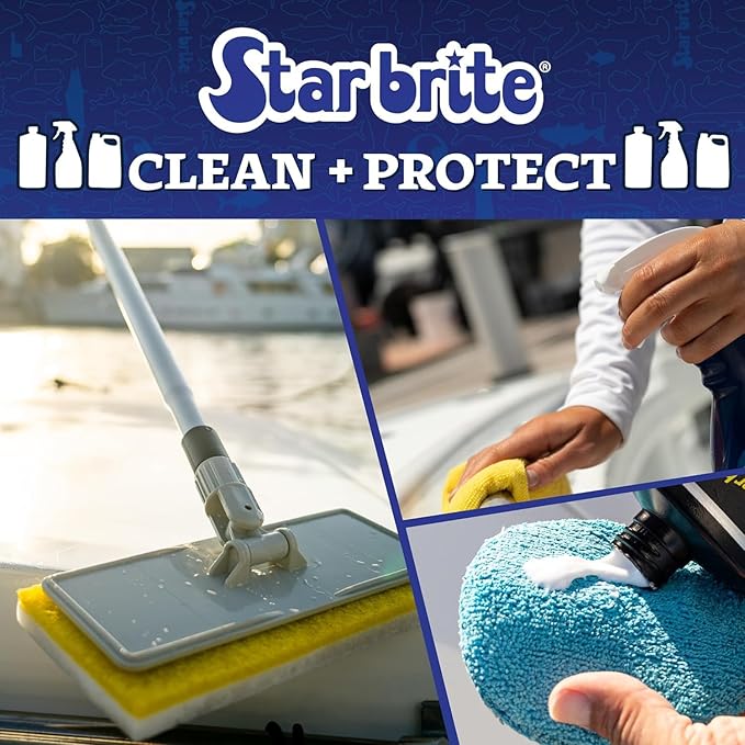 STAR BRITE Multipurpose Detail Brush 3-Piece Set – Includes Nylon, Brass & Stainless Steel Brushes – Durable, Ergonomic, Compact – Ideal for Vehicles, Boats, Household & Outdoor Cleaning