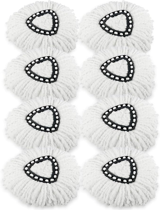 (Pack of 8) Spin Mop Heads Replacements Mop Refill Compatible with Ocedar 1-Tank Easywring Spinning Mop Replace Head