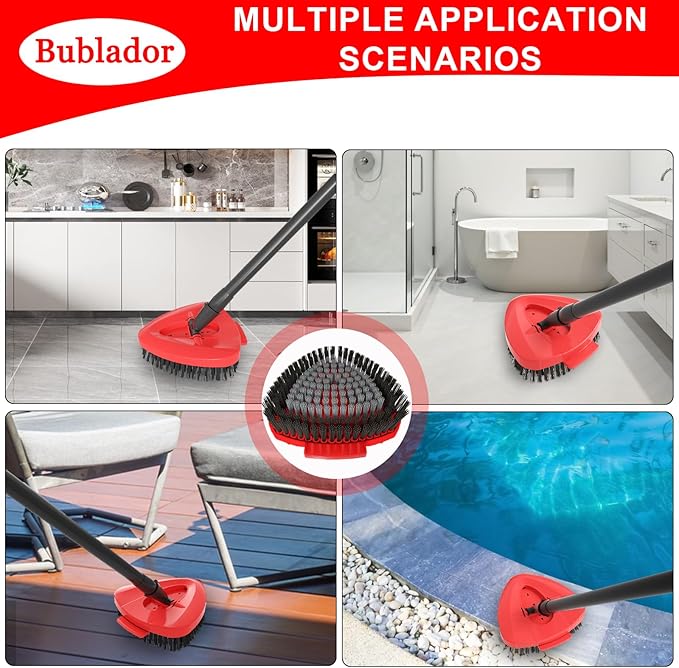 2 Pack Scrubber Mop Replace Head Compatible with O Cedar EasyWring 1 Tank,Spin Replacements Heads,Scrub Brush Attachment for Bathroom,Kitchen and Various of Hard Floors