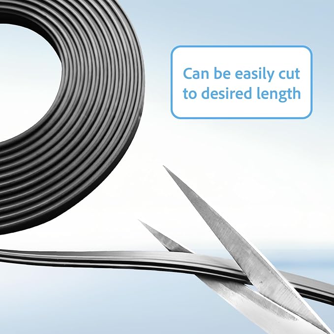 Magnetic Strips for Shower Door Replacement - 1/8" Thick Flexible Magnet Seal for Framed/Semi-Framed Glass Doors & Shower Curtain Bottom - Strong Magnetic Door Seal-157 Inch