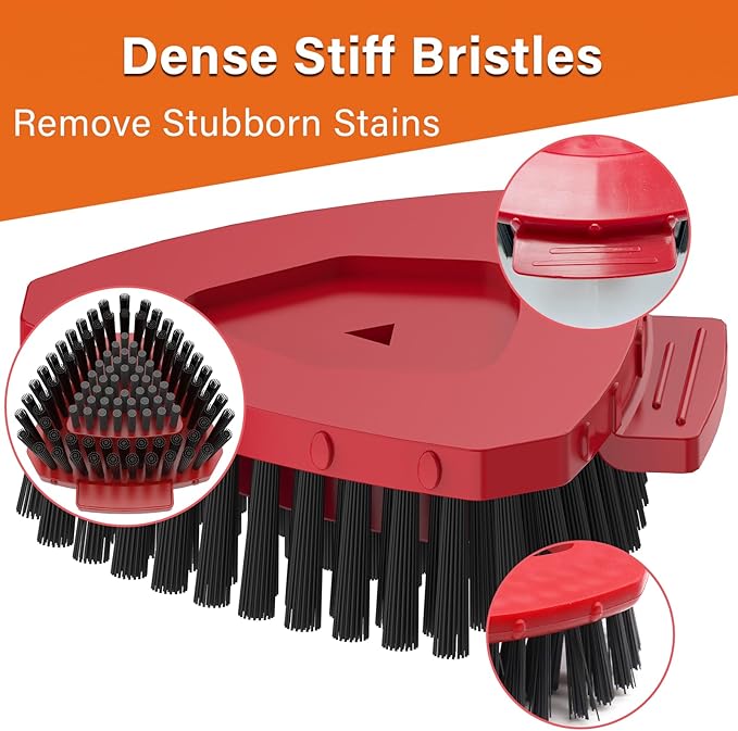 Upgraded Spin Mop Replace Scrub Mop Brush Compatible with O Cedar 2 Tank RinseClean, Great for Kitchen, Deck, Bathroom and Shower Floor Scrubber (1 Pack)