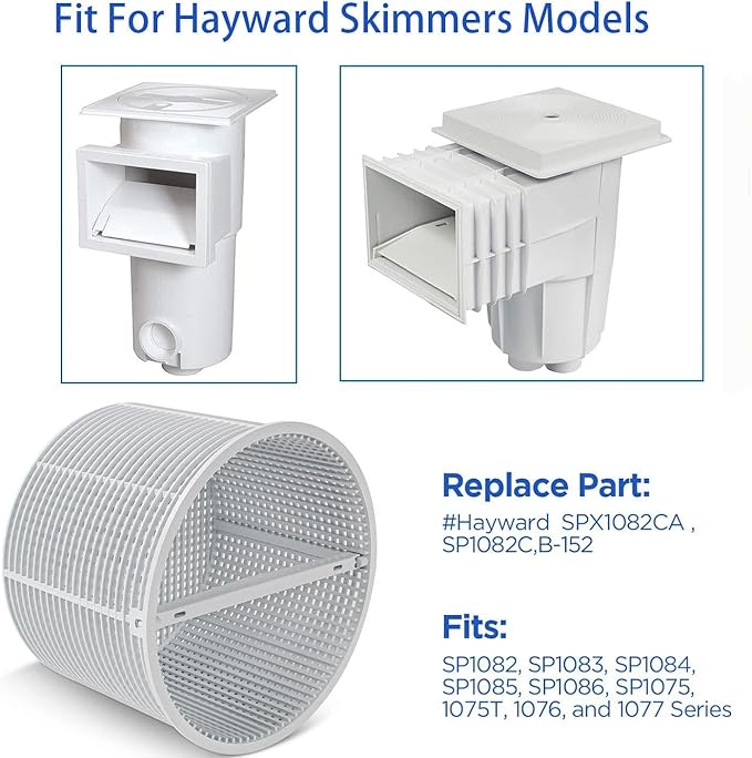 Pool Skimmer Basket Replacement,for Hayward Swimming Pool Skimmer SPX1082CA & Aladdin B-152 Skimmer Models,SP1082 SP1083 SP1084 1085 1086 SP1075 1075T 1076 1077 Skimmers Basket