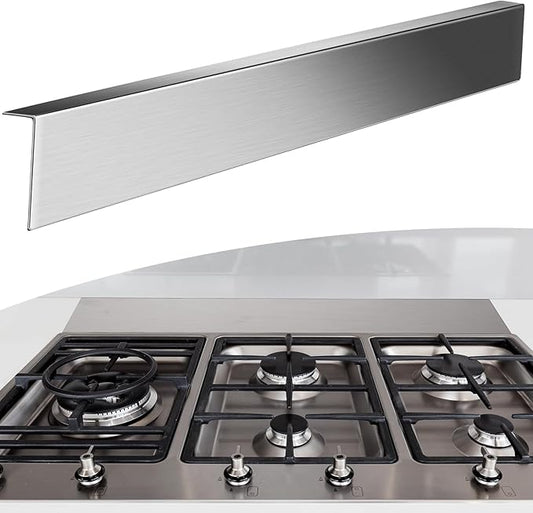 Blulu 304 Stainless Steel Universal Gap Filler - 36'' x 2.5'' x 1'' Stainless Steel Stove Gap Covers for Microwave/Oven/Range/Cooktop Kitchen Decor