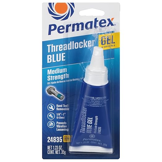 Permatex 24835 Medium Strength Threadlocker Blue Gel, 35 g