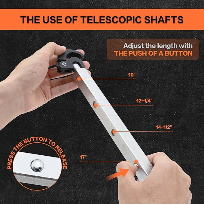 Telescoping Basin Wrench with 3/8 to 1-1/4” Jaw Capacity and 10"-17" Extendable Handle & Tub Drain Remover Wrench with Dual Ended Heavy Duty Aluminum Removal Tool