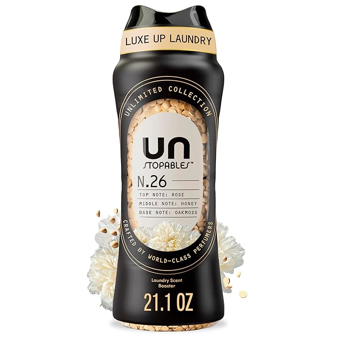 Downy Unstopables Unlimited Collection In Wash Laundry Scent Booster Beads, No. 26, Fine Fragrance, Long Lasting Fresh Scent Beads, 21.1 oz