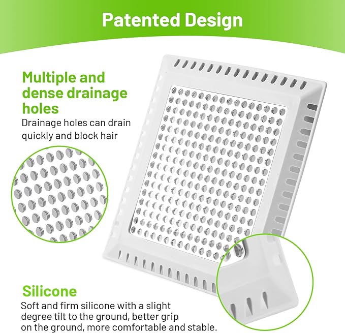 Drain Hair Catcher,Shower Drain Cover Hair Catcher Shower Drain Strainer for Bathroom Floor,Square Shower Hair Drain Catcher to Keep Away from Clogged Drain-No Rust!