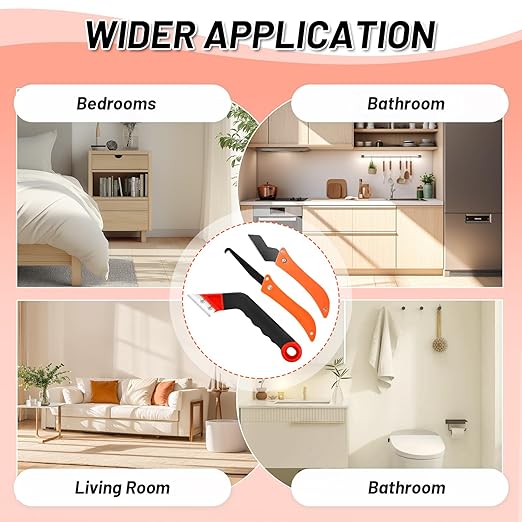 15pcs Grout Removal Tool with Upgraded Handle & 8 Blades Grout Saw Kit Effortless Tile Grout Cleaner for Bathroom, Shower, Floor Repair