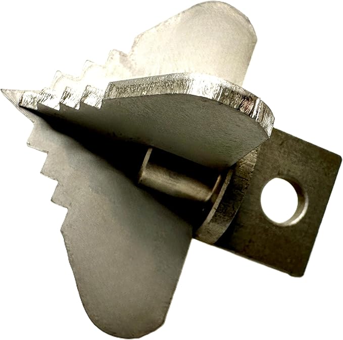 2-1/2” Spear 4 Flute Flow Fixer Drain Cleaner Plumbing Snake Cutter Head for 3” – 4” Pipes, Clears & Scrapes Inner Walls, Fits 3/8” 1/2" or 9/16” Cables, Commercial & Residential Use