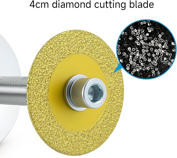 PVC Pipe Inside Cutter with Diamond Grit Wheel & 7-Inch Adjustable Depth for 1-1/2 to 8 Inches, 1/4in Hex Shank for Impact Drivers