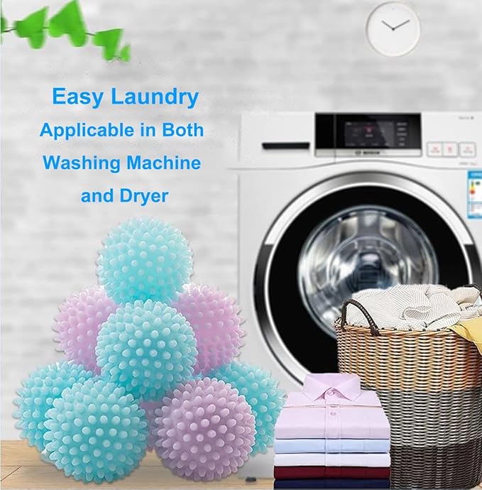 4-Pack Reusable Laundry Dryer Balls - Eco Friendly Fabric Softener Alternatives Soften and Fluff Laundry Wrinkle Release(Set of 4 Colorful Color)
