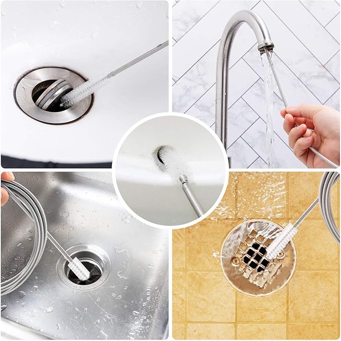 2 Pack 80 Inch Flexible Drain Brush, Sunroof Drain Cleaning Tool for Ice Maker, Refrigerator & AC Drain Line