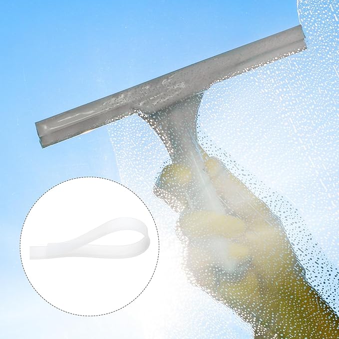 MECCANIXITY Replacement Squeegee Rubber for Window, Glass, Shower Doors, Tile Wall Cleaning, 17.72 Inch, White