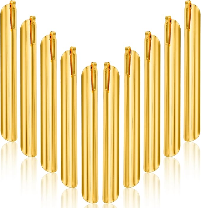 Crumbers for Servers, Restaurant Crumb Sweepers, Crumb Cleaner Curved, Table Debris Crumb Scraper Serveware, Stainless Steel Table Crumber Tool for Waiters, Waitresses and Servers (10 PACK, Gold)