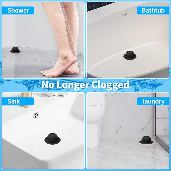 Aluvor Shower Drain Hair Catcher Bathtub Drain Cover Shower Protector for Pop-Up & Regular Drains
