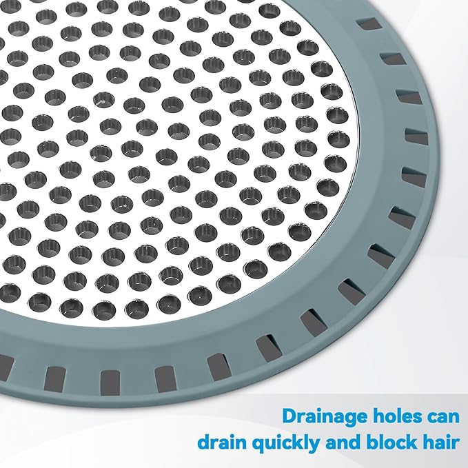 Shower Drain Hair Catcher,Aluvor Shower Drain Cover Bathtub Drain Strainers Weighted Metal Hair Trap Stopper Sink Protector Filter Bathroom Flat Strainer Stopper (Greyishblue)