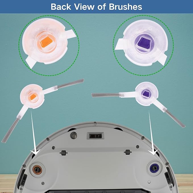12 Pack Replacements Robot Side Brushes Compatible with Narwal Freo Z Ultra, Freo X Ultra, Freo X Plus, Freo