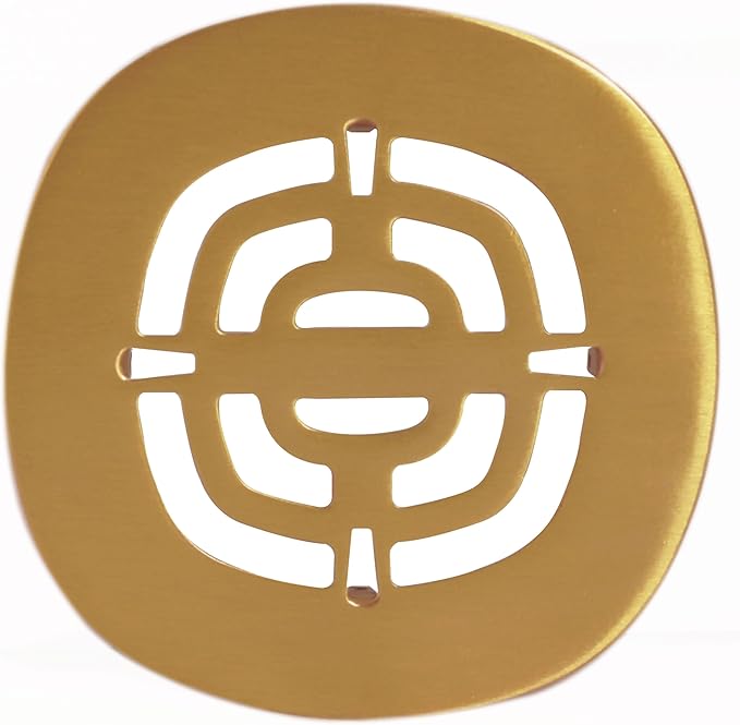 Westbrass A316-18 4-1/2" OD Brass Snap-in Shower Strainer Grid Drain Cover, Brushed Bronze