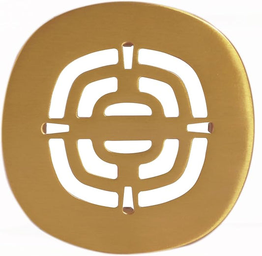 Westbrass A316-18 4-1/2" OD Brass Snap-in Shower Strainer Grid Drain Cover, Brushed Bronze
