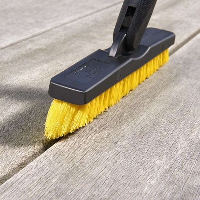Unger Professional Hydropower Bi-Level Scrub Brush Head, 10" & Swivel Grout and Corner Scrub Brush Head