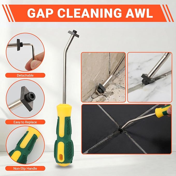 37 Pack Grout Removal Tool Kit – 3 Tile Grout Saws & 20 Blades for Cleaning & Repair | Perfect for Bathroom Showers & Floor Tile – Ideal DIY Tool for Homeowners’ Grout Maintenance