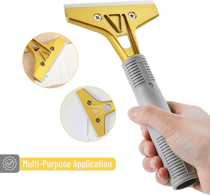 Bates- Razor Blade Scraper Set, 2 Pack, 1.5" & 4" Razor Scraper Tool with 20 Extra Carbon Steel Blades, Window Scraper Blades, Glass Scraper for Windows, Paint Scraper Blade Scraper for Cleaning