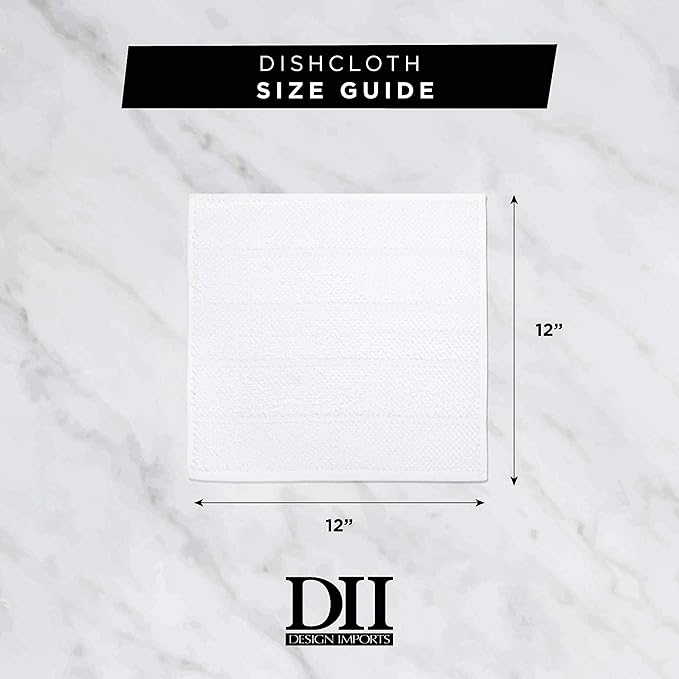 DII Cleaning Collection Soft Highly Absorbent Microfiber, Dishtowel Set, 16x24, Gray, 6 Piece