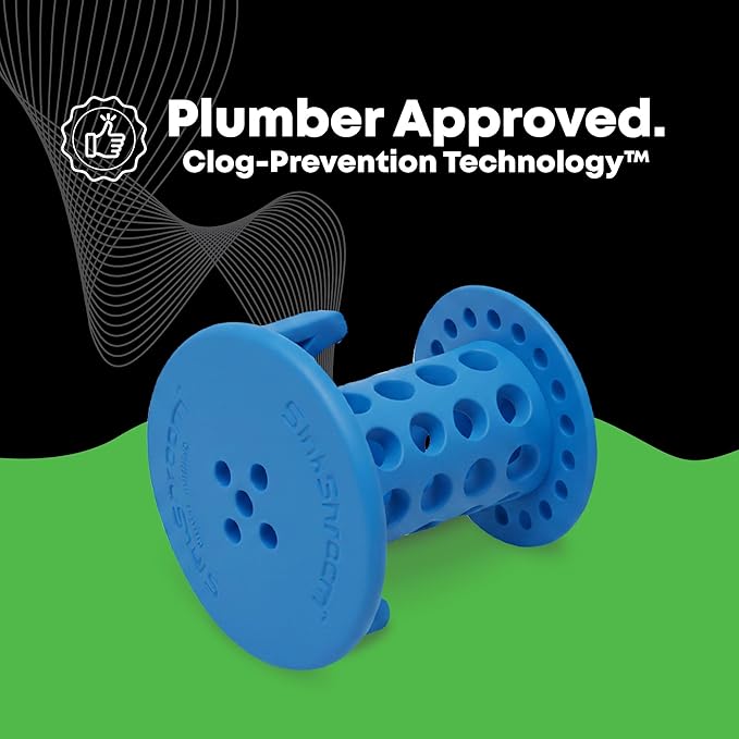 SinkShroom SSBLU988 Sink Drain Protector Hair Catcher/Strainer/Snare, Blue