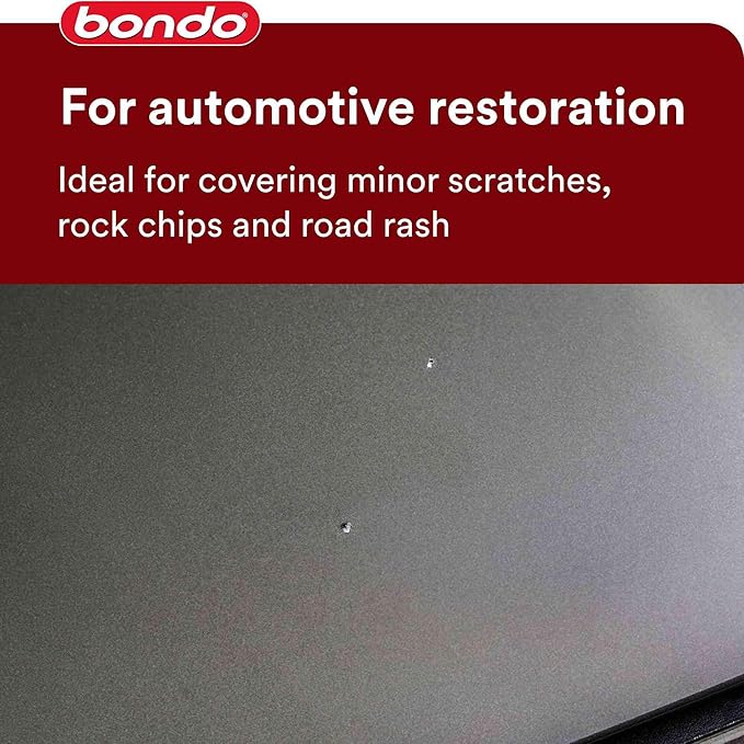 3M Bondo Glazing and Spot Putty 2 Pack (2 x 4.5 oz Tubes = 9 oz Total) Nitrocellulose red auto Body Finishing Putty for pinhole, Scratch and Small dent Repair on Metal, Fiberglass and Wood
