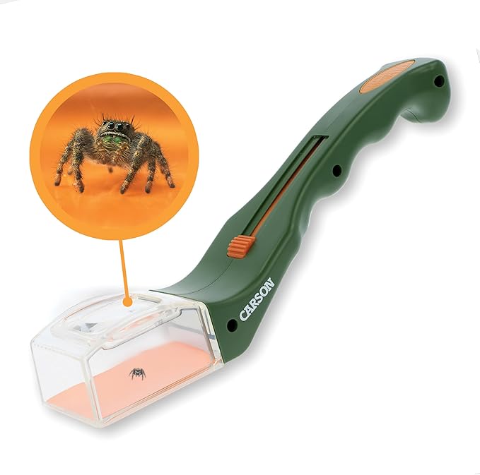 Carson BugView 5X Magnifying Glass Quick-Release Bug Catcher Indoor and Outdoor Tool for Kids or Adults (HU-10)