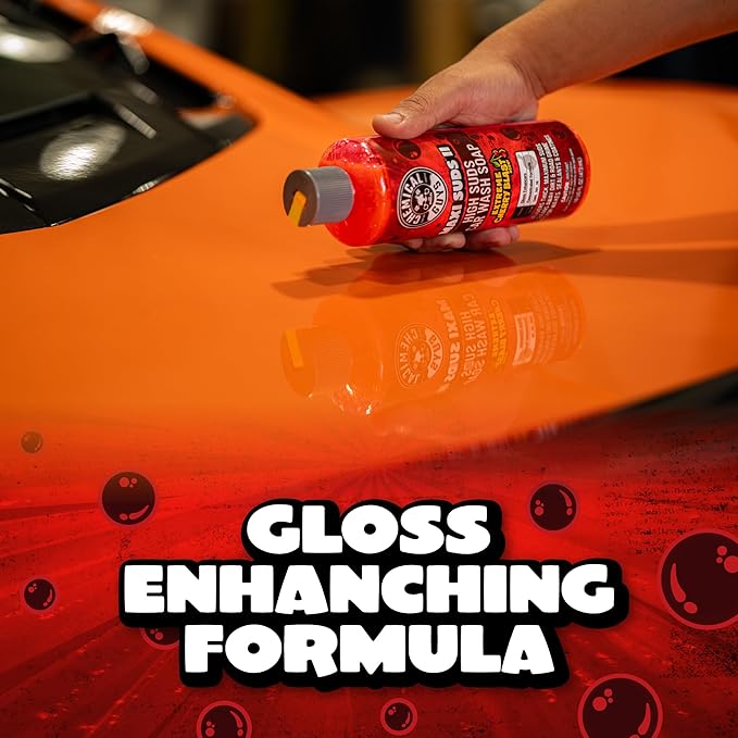 Chemical Guys CWS_101_16 Maxi-Suds II Foaming Car Wash Soap (Works with Foam Cannons, Foam Guns or Bucket Washes) Safe for Cars, Trucks, Motorcycles, RVs & More, 16 fl oz, Cherry Scent