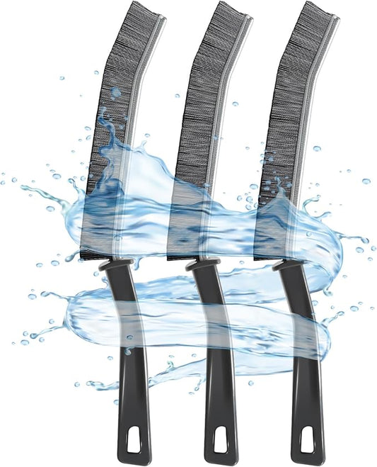 3Pcs Crevice Gap Cleaning Brush, Hard Bristle Brushes for Small Spaces Cleaning, Thin Bathroom Gap Cleaning Brush, Gap Brush Suitable for Kitchen Surfaces, Windows Groove, Tiles & Faucets