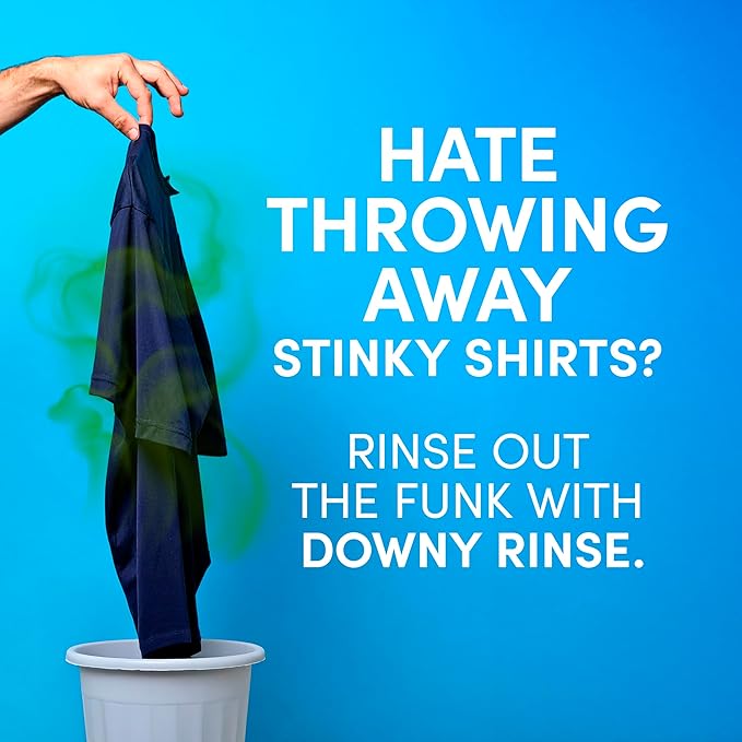 Downy Free & Gentle Rinse Laundry Odor Remover, Scent Free, 48 FL OZ, Gentle on skin, No dyes or heavy perfumes, Fabric Softener and Laundry Odor Removal Rinse