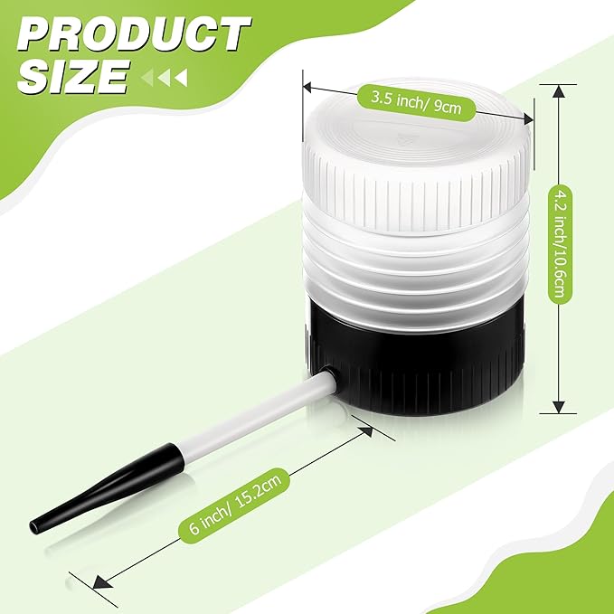1 Pack Diatomaceous Earth Powder Duster, 6 Inch Refillable Handheld Dust Applicator with Fine Nozzle, Lightweight Powder Sprayer for Precise Application in Cracks Corners Baseboards (Black)
