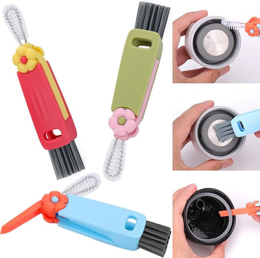 XANGNIER 3 in 1 Cup Lid Gap Cleaning Brush Set,Multifunctional Water Bottle Lid Cleaner Brush,3 Pack Water Bottle Crevice Cleaning Tool,Tumbler Lid Cleaner Brush for Stanley/YETI Cup,Kitchen Gadgets