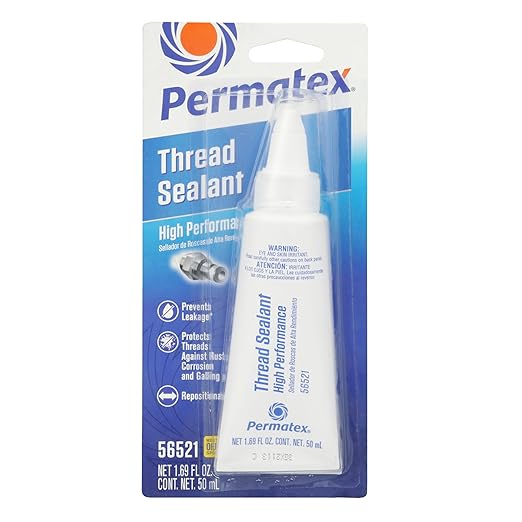 Permatex 56521 High Performance Thread Sealant, 50 ml, White