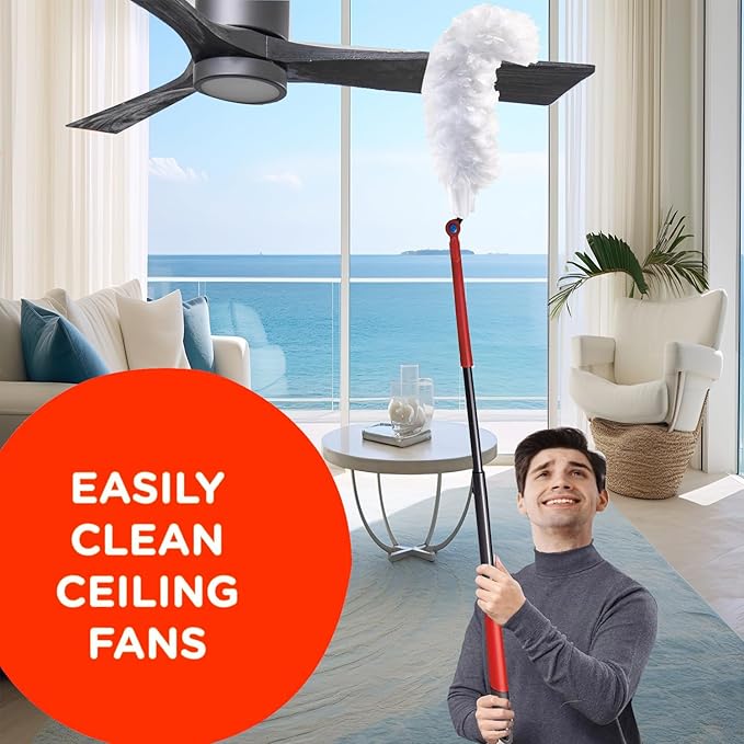 10 Count Heavy Duty Dusting Refills for O Cedar Flex & Catch | Disposable Duster Refill with Cleaning Fibers | Traps 3X More Dust Than Traditional Feather Duster