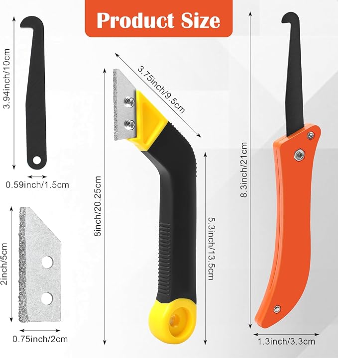 Coitak 13 PCS Grout Removal Tool Kit, 2 Tile Grout Saws with 6 Extra Blades, Hand Saw with 4 Extra Blades, Ideal for Tile Gap Cleaning and Repair