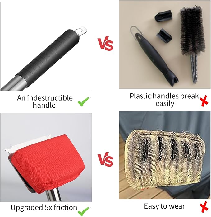 XUDAKAIXIN Grill Brush Bristle Free,(Only Replaceable Cleaning Head No Grill Brush)-Red