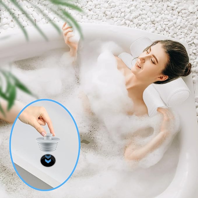 Aluvor Bathtub Stopper 2pcs Sink Stopper Tub Plug Bathroom Shower Drain Plug Silicone Bathtub Drain Plug Tub Drain Stopper Washbasin