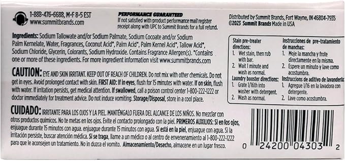 Fels Naptha Laundry Bar and Stain Remover, 5 Ounce Pack of 4