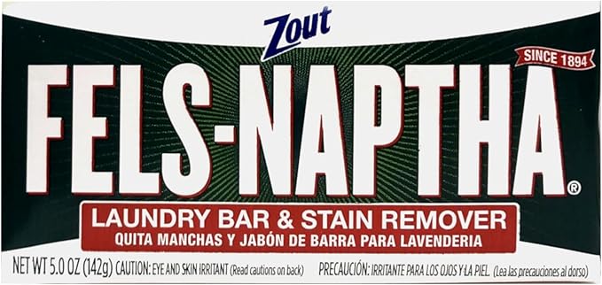 Fels Naptha Laundry Soap & Stain Remover Bar, Pack of 4
