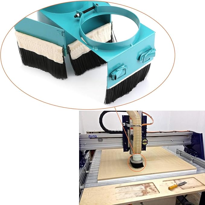 100mm Dust Shoe Brush, STARVAST CNC Vacuum Brush for Vacuum Cleaner Engraving Machine Dust Cover Work on CNC Router Spindle Motor