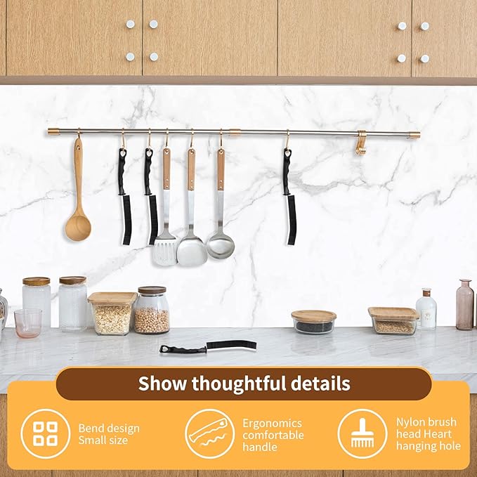 4 Pack Hard Bristle Crevice Cleaning Brush Set, Small Grout Scrub Brush for Tight Spaces, Bathroom Kitchen Window Track Tile Shower Door Gap Corner Sink Faucet Floor Detail Cleaner Tool Daily Home Use