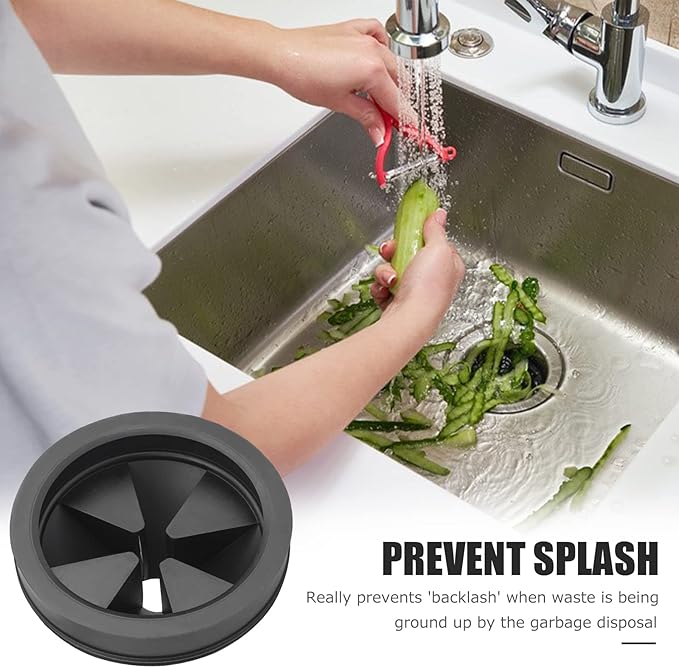 Garbage Disposal Splash Guards, 2-Pack 3 1/8" Sink Baffle Food Waste Disposer Drain Splash Guard Collar Quiet Collar Cover EPDM Rubber Drain Plugs Insert Parts for Waste King, Whirlaway, GE Disposer