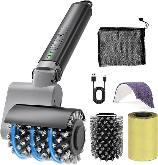 Electric Grill Brush for Outdoor: Upgraded BBQ Grill Cleaner with 3-Speed, 90° Adjustable Angle, 150Mins Runtime Cordless Motorized Grill Brush, Automatic Grill Cleaning Brush for Grill Grates