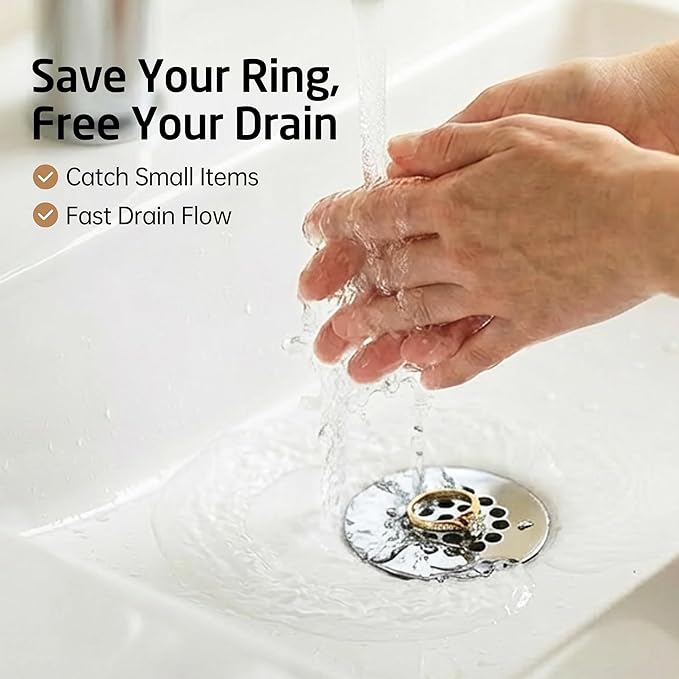 KES Bathroom Sink Grid Drain Without Overflow, Faster Drainage with Anti-Clog Grid, Polished Chrome Vanity & Vessel Drain Strainer, Solid Stainless Steel & Brass, S2021D-CH