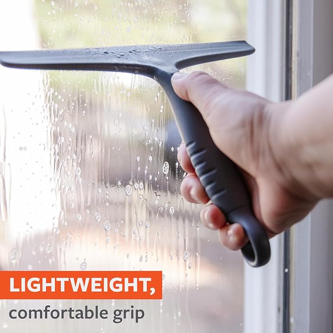 Full Circle Clean Ocean Squeegee – Recycled Plastic Shower & Glass Squeegee for Windows, Tile, and Windshields, Streak-Free Finish